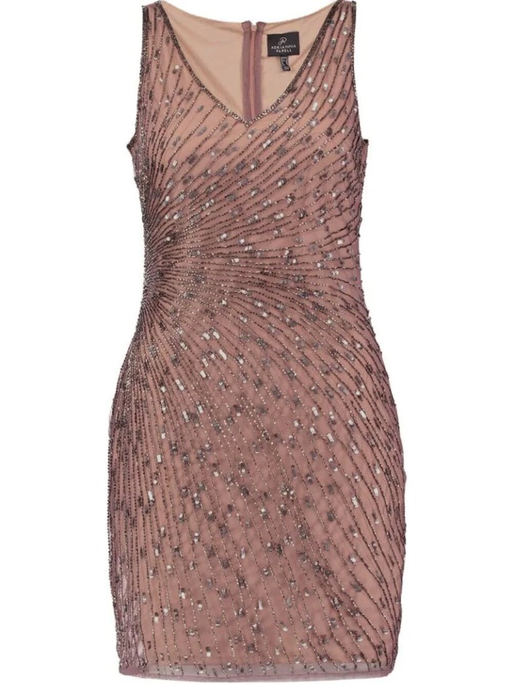 Adrianna Papell size 18W sleeveless v neck cocktail dress
